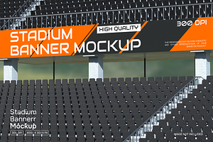 Stadium Banner Mockup, an Advertising Mockup by Permadi Creative