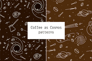 Coffee as Cosmos – Patterns, a Pattern Graphic by Lyolya Profitrolya