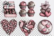 Sweet Chocolates Valentine's Day Cli, an Illustration by SVGArt (Thumbnail 2 of 8)