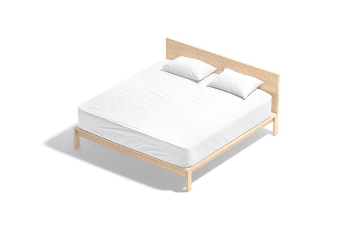 White Wooden Double Bed 3D Model, an Object 3D Model by rebrandy (Photo 5 of 10)