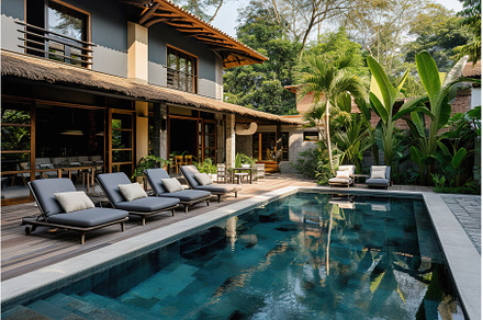 Luxury resort with pool with lounge, a Sports & Recreation Photo by Lermont51