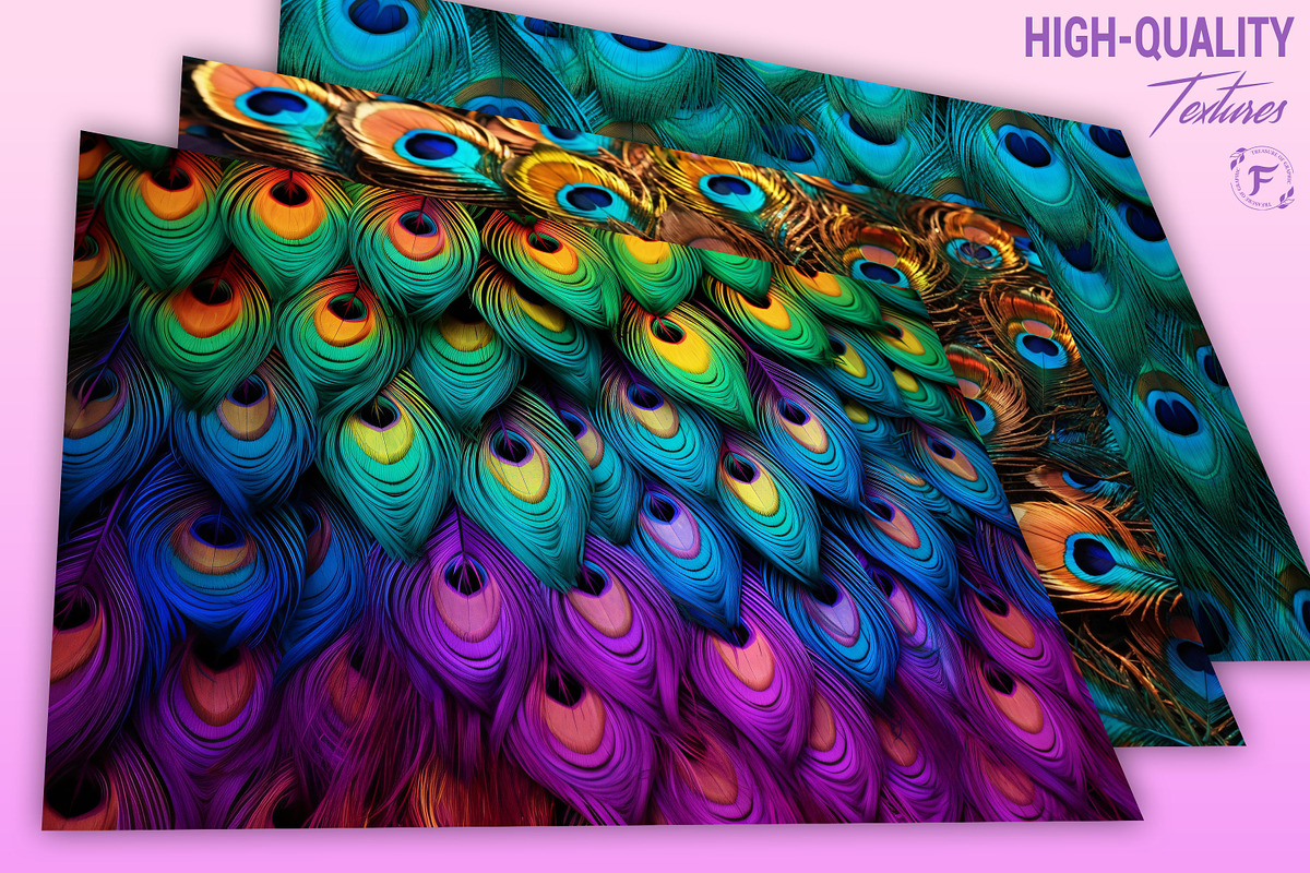 Peacock Feather Background, a Texture Graphic by Forhadx5 (Photo 2 of 5)