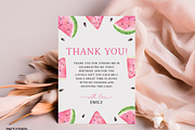 Watermelon Birthday Photo Thank You, an Invitation Template by Digital_Mind (Thumbnail 2 of 6)