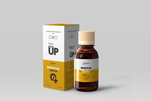 Amber Medicine Bottle Mockups