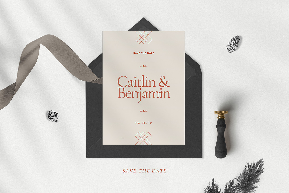 Minimal Wedding Invitation Suite, an Invitation Template by Azka Creative (Photo 5 of 8)