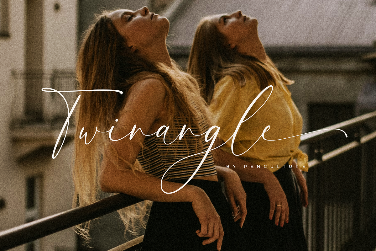 Twinangle Calligraphy Font, a Script Font by Pen Culture (Photo 1 of 7)