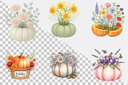 Birth Month Floral Pumpkin Bundle., an Illustration by SVGArt (Thumbnail 4 of 8)