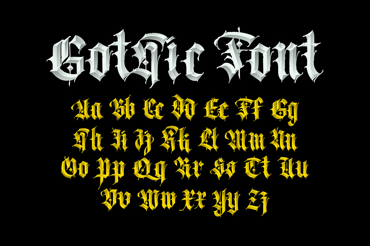 Gothic vector letters - 023, an Object Graphic by GeekClick (Photo 3 of 12)