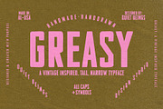 Greasy - Handdrawn Vintage Typeface, a Handwritten Font by Quiet Beings Design Studi (Thumbnail 1 of 8)