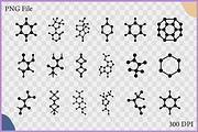 Molecule Structure SVG Clipart Set, a Technology Illustration by Gfx Expert Team (Thumbnail 2 of 3)