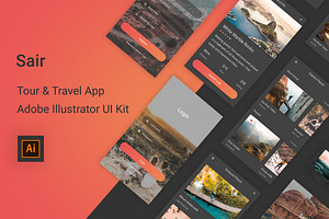 Sair - Tour & Travel UI Kit AI