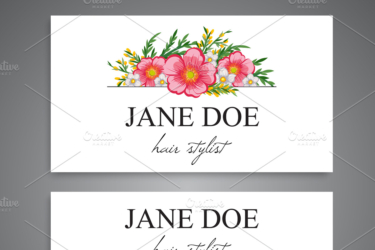 Business card template, a Business Card Template by Doodle_flower