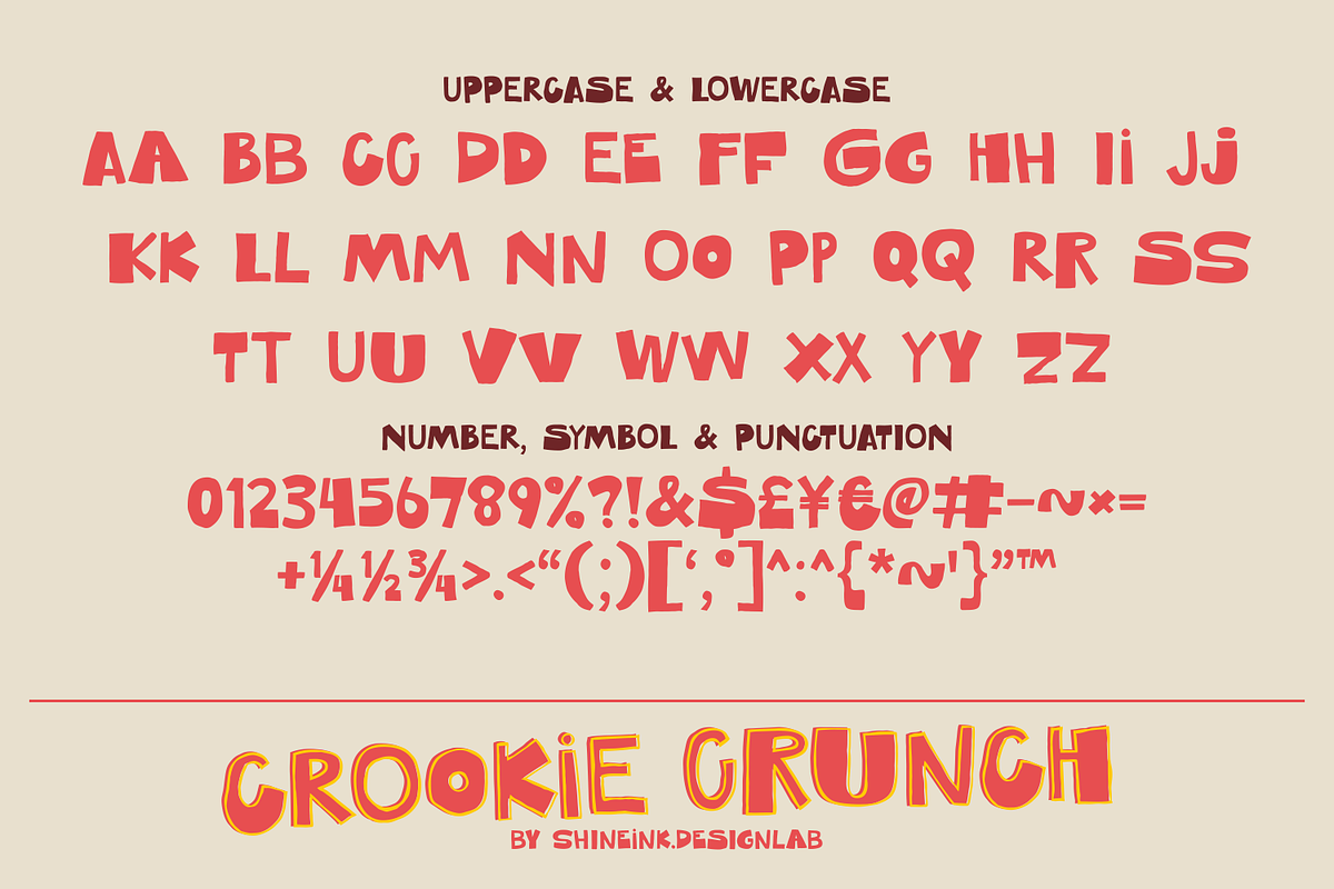 Crookie Crunch, a Handwritten Font by shineink.designlab (Photo 9 of 10)