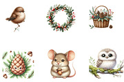 Cute Woodland Animal Clipart, a Seasonal Illustration by CreationArt (Thumbnail 5 of 5)