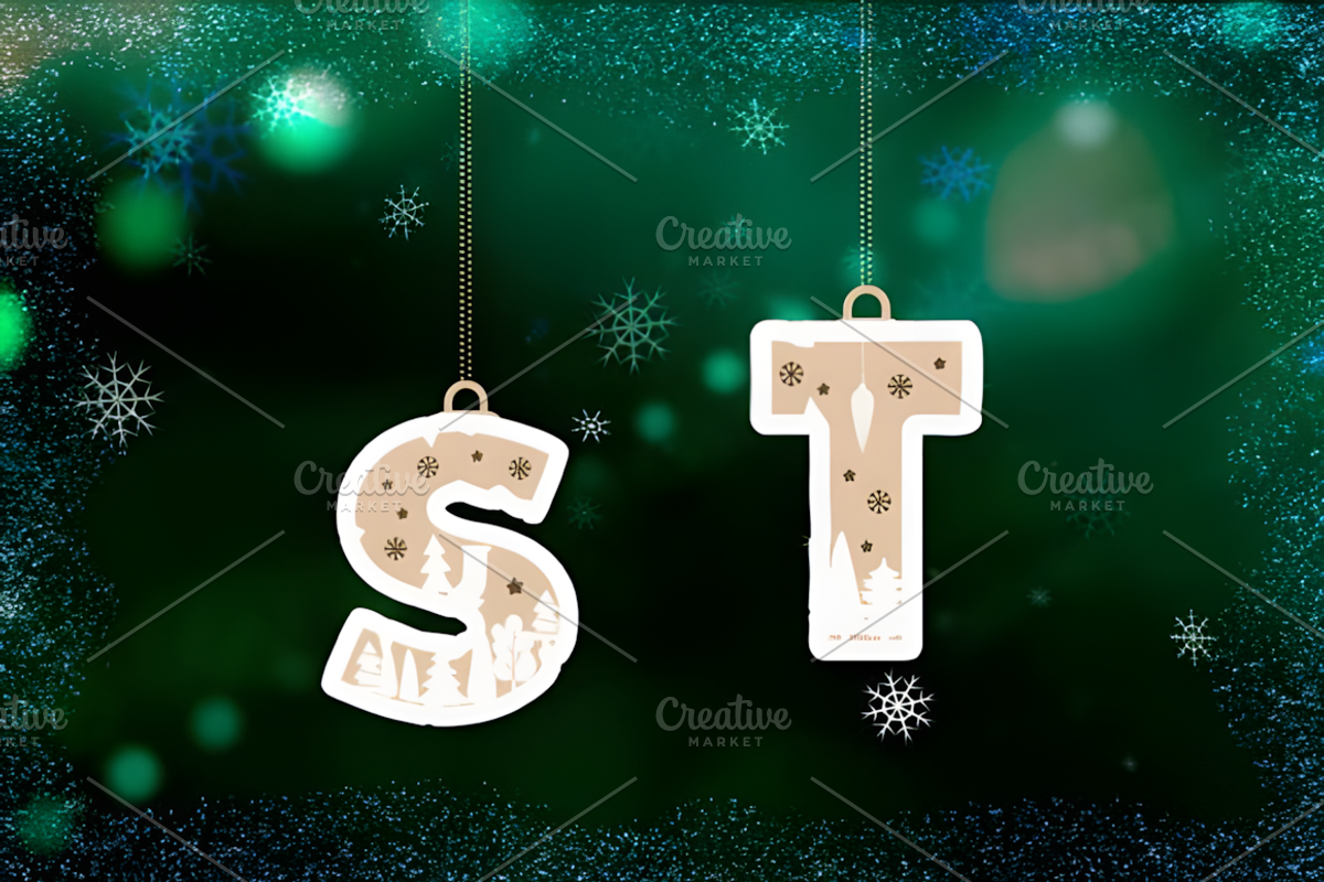 Christmas Alphabet Baubles SVG, an Object 3D Model by Coco Bloom (Photo 4 of 6)