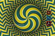 Spiral ball moving illusion, an Object Illustration by Guten Tag Vector (Thumbnail 2 of 2)