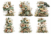 Whimsical Spring Singpost Clipart, an Illustration by Daily.Designs (Thumbnail 5 of 8)