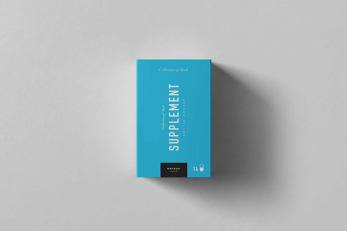 Supplement Jar & Box Mock-up 8, a Cups & Container Mockup by Yogurt86 (Photo 11 of 12)