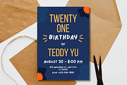 happy Birthday Invitation Templates, a Templates & Theme by TemplateCastleStore (Thumbnail 5 of 9)