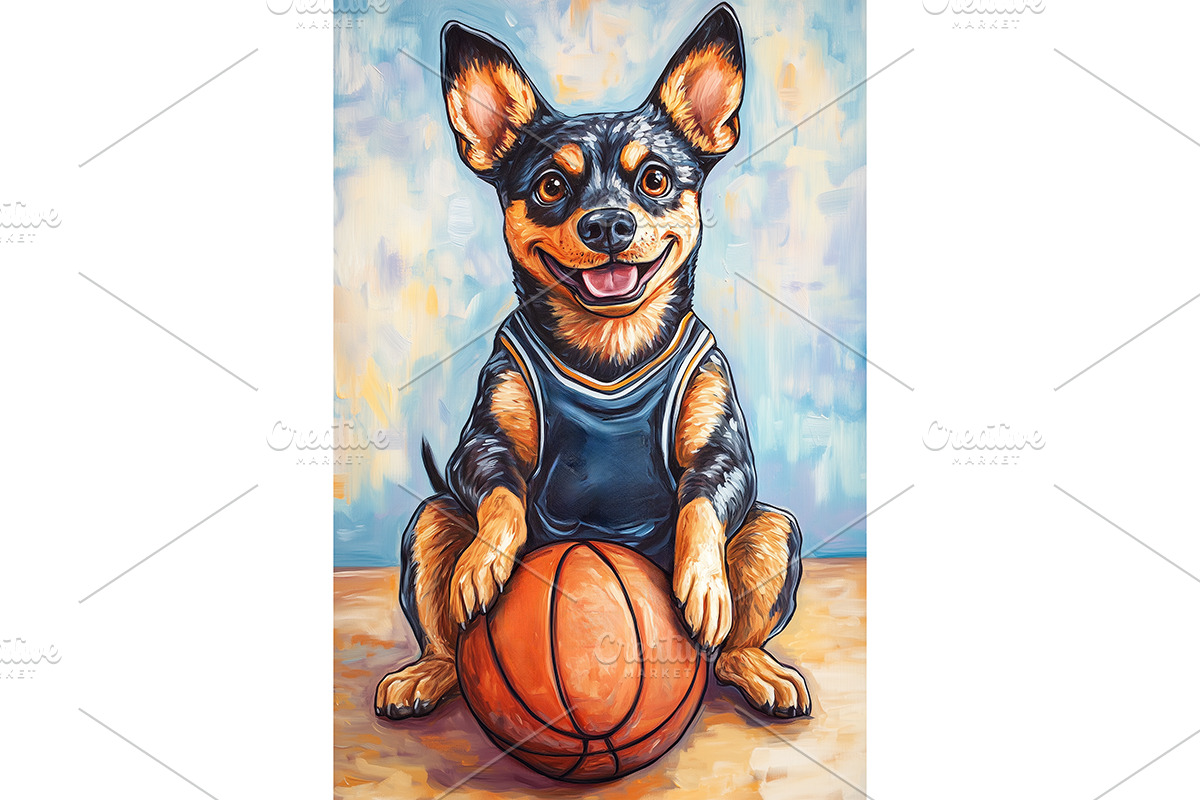 Australian Kelpie Sports Art for Boy, an Animal Illustration by Art Paradise Studios