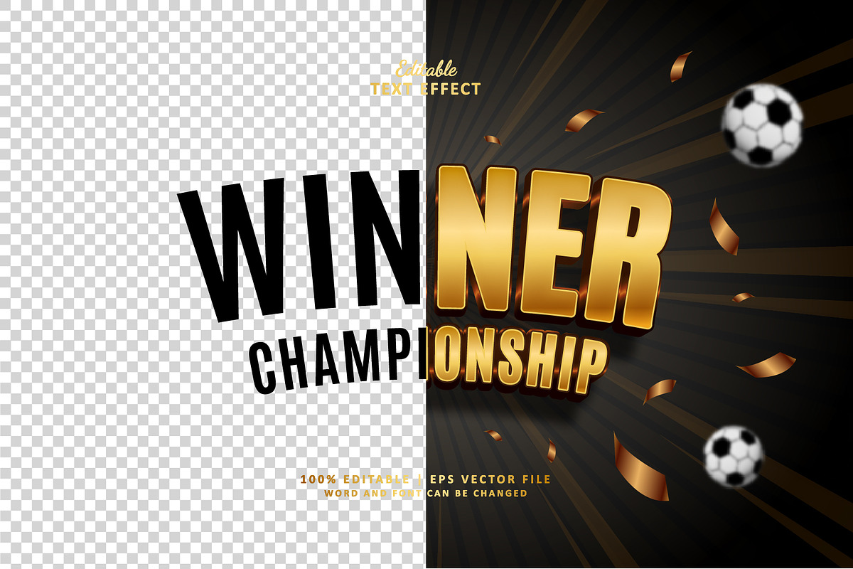 Text Effect Winner Championship, a Layer Style Add-On by Navy Graphic (Photo 2 of 2)