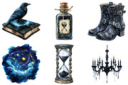 Midnight Black Halloween Clipart, an Illustration by Daily.Designs (Thumbnail 3 of 5)