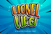 LIONEL VIRGI - Playful Display Font, a Sans Serif Font by StringLabs (Thumbnail 1 of 7)