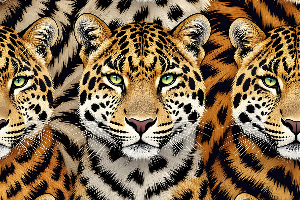 Face of a Jaguar, an Animal Illustration by Sharon Schwalbe (Photo 1 of 2)