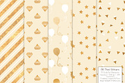 Gold Foil Digital Papers in Cream, a Pattern Graphic by Amanda Ilkov (Thumbnail 2 of 4)