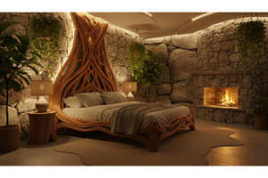 Fantasy bedroom with bed frame, a Nature Photo by Igor Tichonow