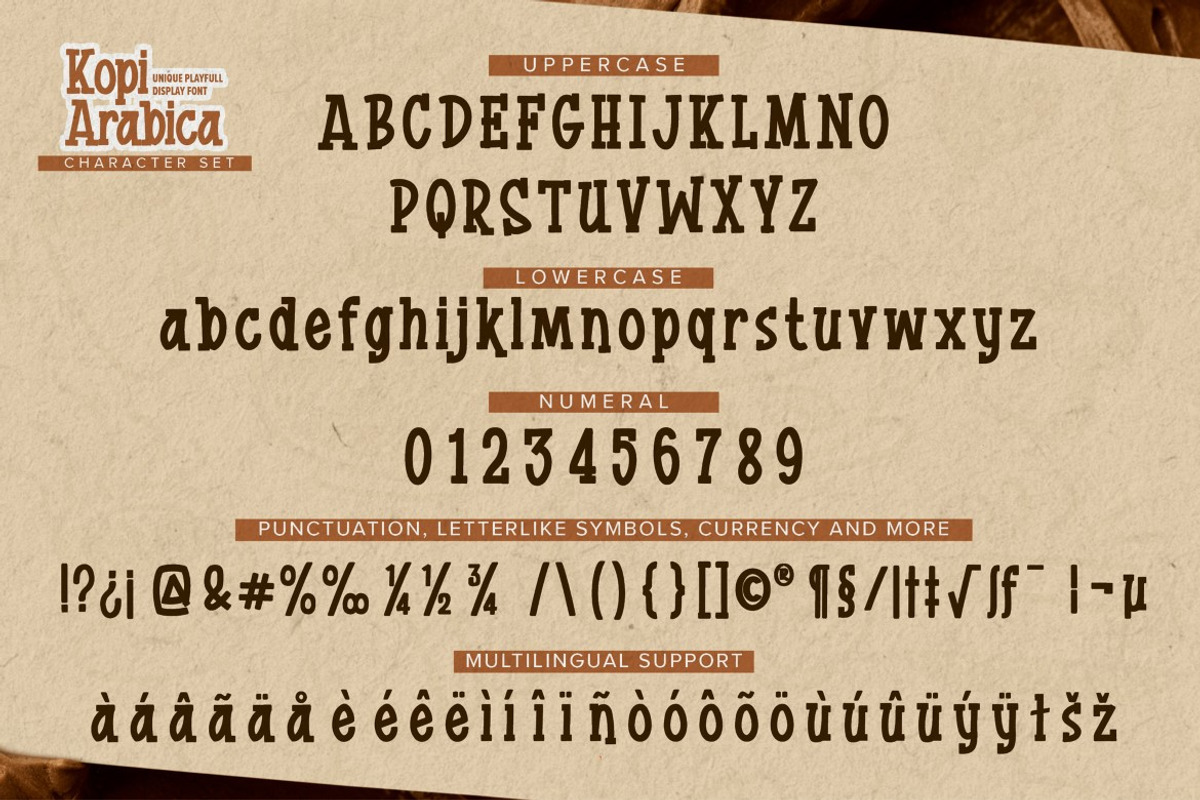 Kopi Arabica-Unique Playful Display, a Font by Gassstype (Photo 2 of 8)