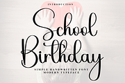 School Birthday, a Handwritten Font by InermediaSTUDIO (Thumbnail 1 of 7)