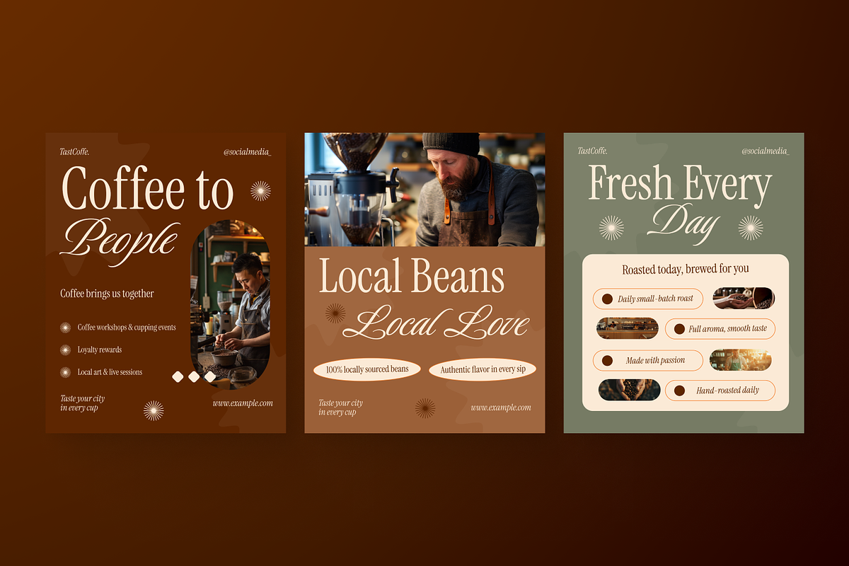 Local Coffee Roastery Instagram Post, a Social Media Template by Annora Studio (Photo 6 of 6)