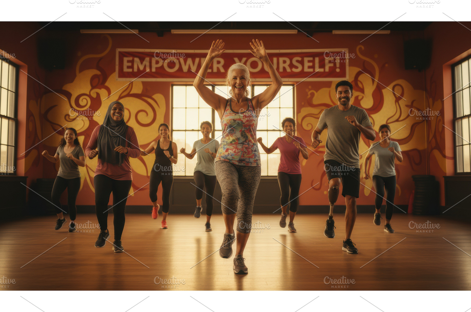 Diverse group of adults running and, a Sports & Recreation Photo by Igor Tichonow