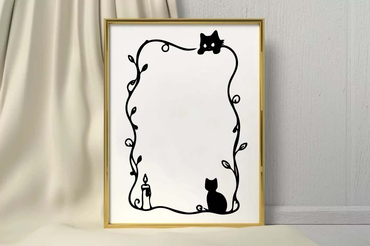 Doodle Halloween Frame SVG Bundle, an Object Graphic by FiveStarCrafting (Photo 8 of 11)