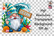 Beach Gnome Summer PNG Bundle, a Graphic by Clipart Studio (Thumbnail 9 of 12)