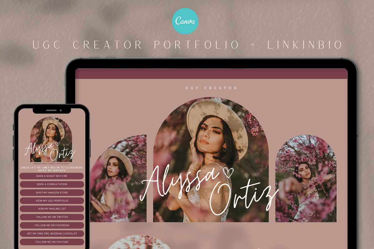 Canva UGC Portfolio Website Template, a Landing Page Template by BLDGtheBoutique (Photo 1 of 5)