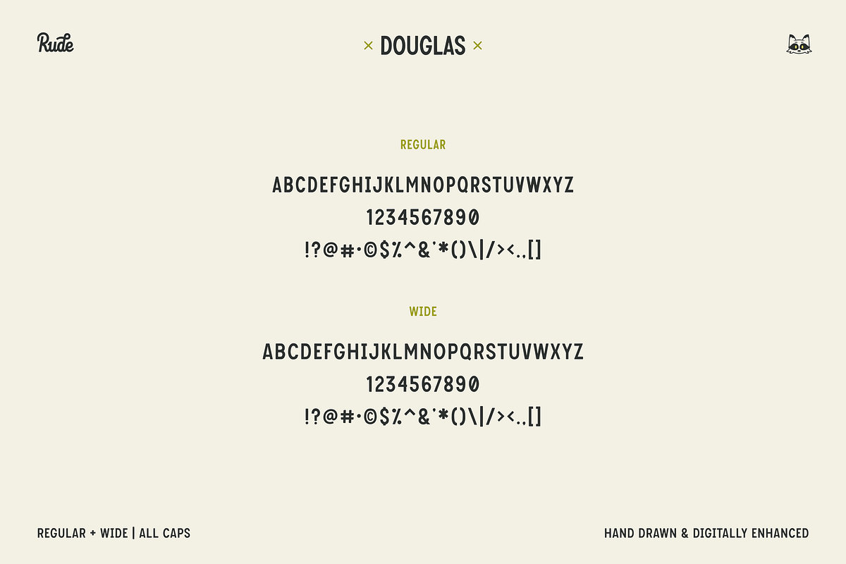Douglas Vintage Display Font, a Sans Serif Font by bryrude (Photo 4 of 5)