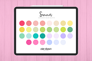 Summer Procreate Color Palette, a Palette Add-On by Cate Shaner (Thumbnail 1 of 3)