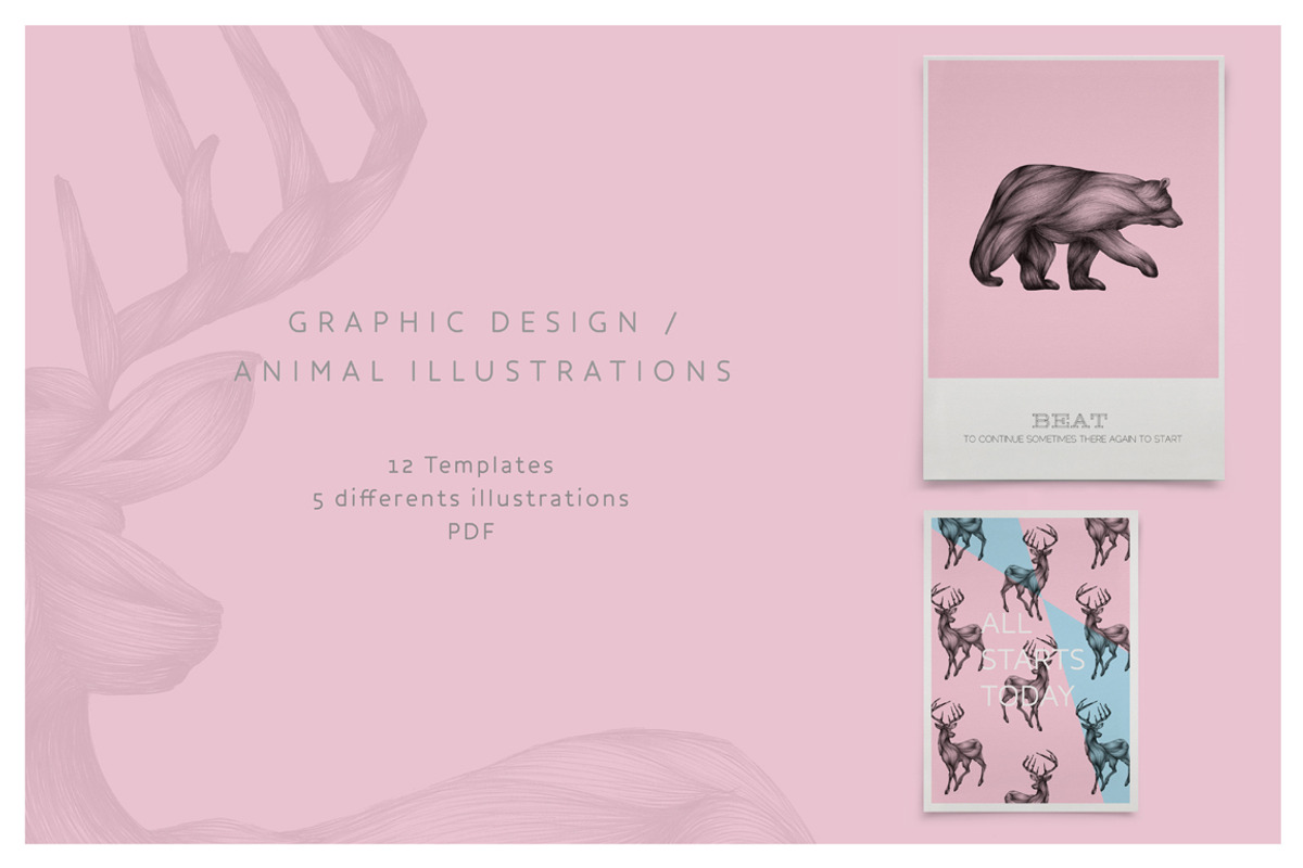 Illustration of animals 02, a Card Template by Isbela  (Photo 1 of 5)