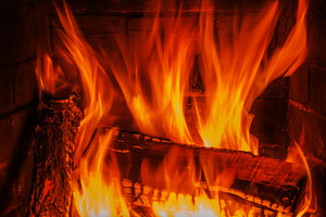 Fireplace.