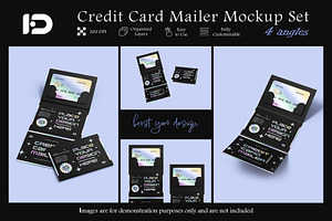 Credit Card Mailer Mockup Set, a Packaging Mockup by ForgeDesign