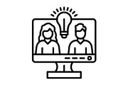 Group Users Line Icon, an Outline Icon by Pexelpy (Thumbnail 1 of 2)