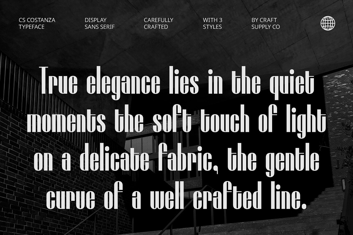 CS Costanza – Condensed Font, a Sans Serif Font by Craft Supply Co. (Photo 5 of 8)