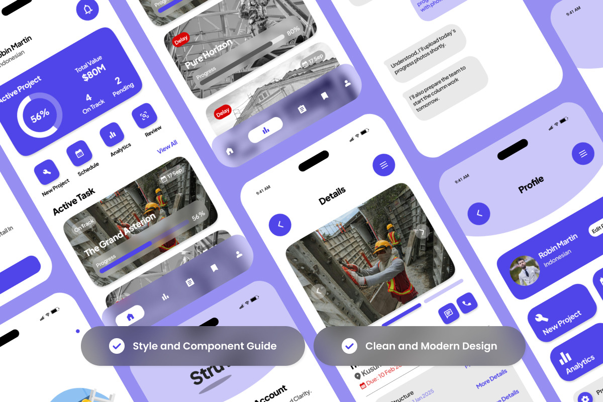 Struvalo – Construction App Design, an App Template by productype1 (Photo 3 of 5)