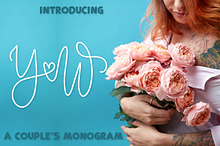 Couple's Monogram - Monoline Wedding