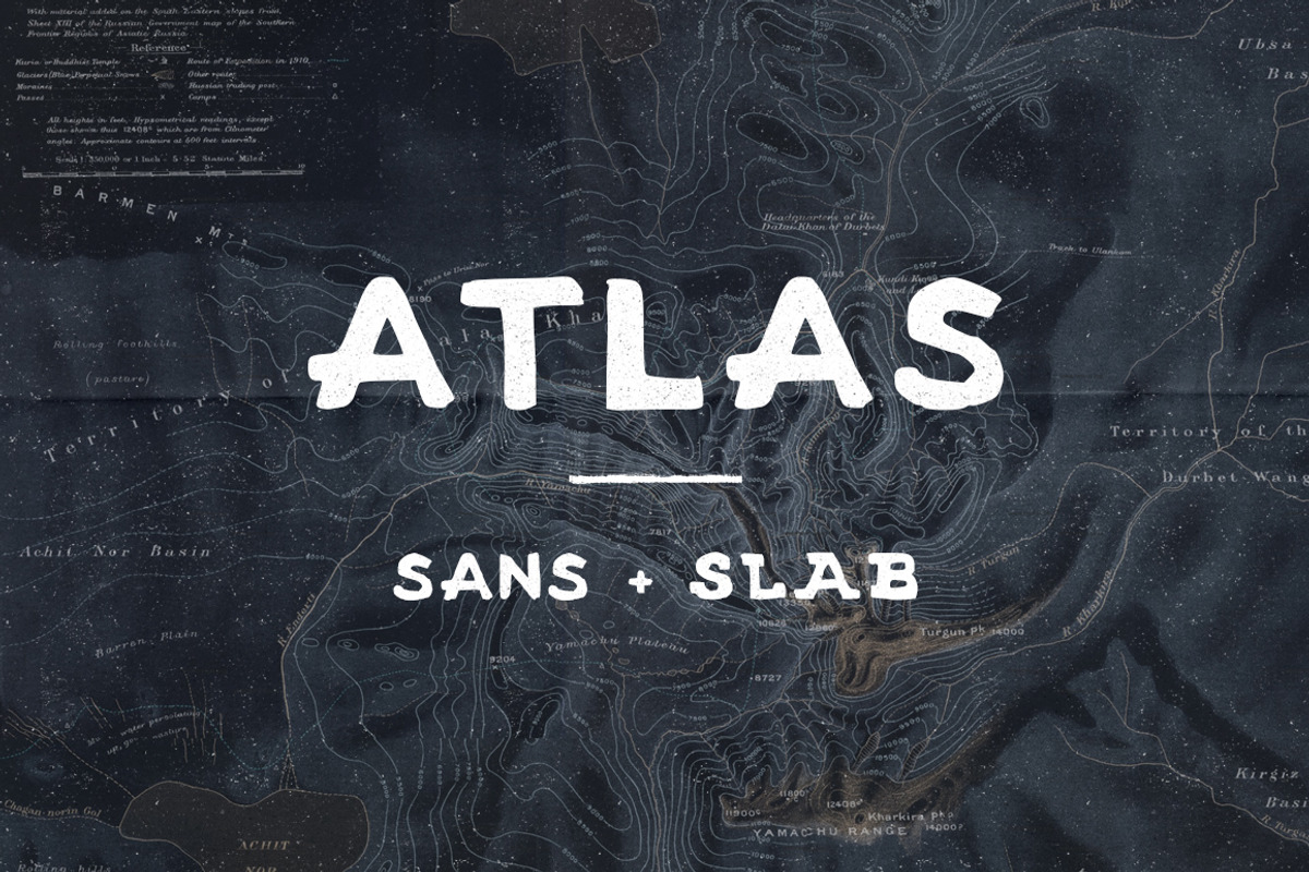 Atlas - Sans and Slab, a Sans Serif Font by Woodcrest Design Co. (Photo 1 of 5)
