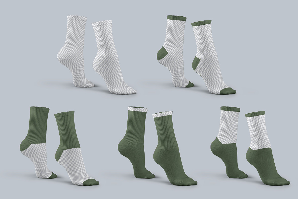 Mockups High Socks in the 3D Style, a Bottom Mockup by Grow Design Craft Studio (Photo 5 of 7)