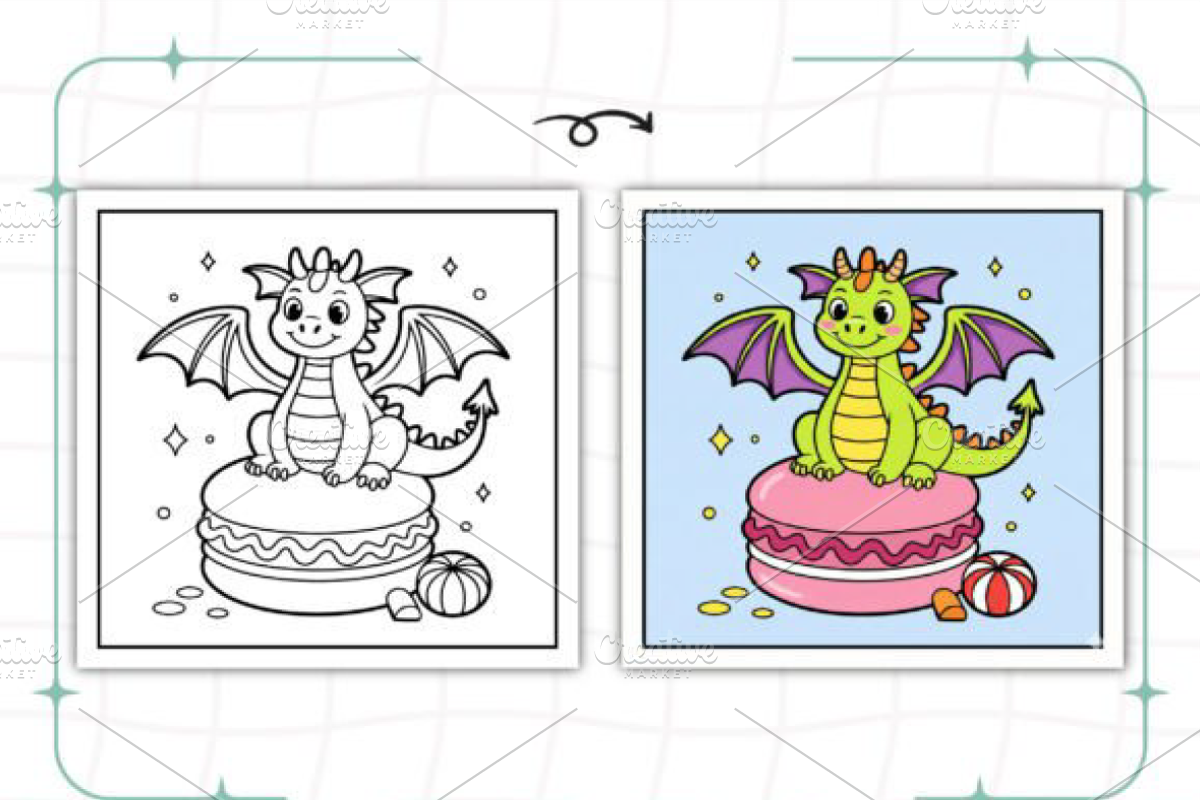 Dragons Coloring Book KDP, an Animal Illustration by Ink Gallery (Photo 2 of 9)