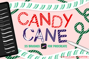 Candy Cane Procreate Brush Set